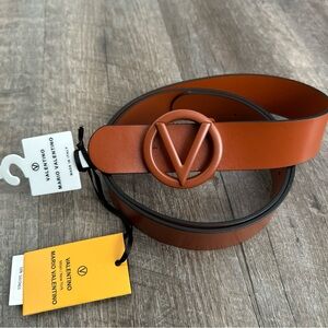 Valentino Men's Brown Leather Belt
